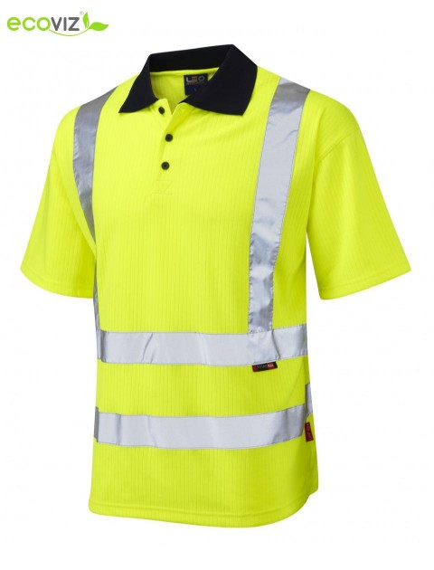 Leo Croyde Short Sleeved Polo Shirt - Yellow Clothing